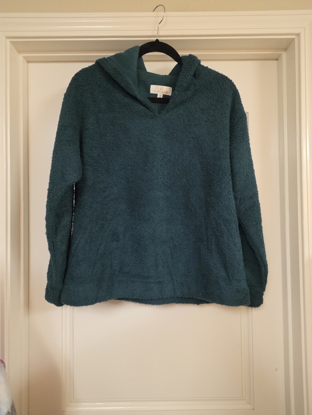 Cuddl Duds Plush Hooded Pullover Sweater - Teal